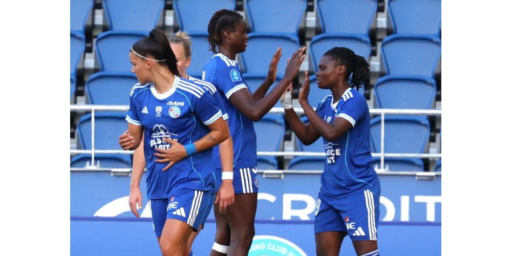 El Racing necesitará realmente la habilidad rematadora de Inès Konan (derecha), máxima goleadora de la D1, para intentar sacudir al PSG. Foto Jean-Marc Loos